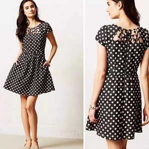 Maeve Retro Polka Dot Strappy Fit & Flare Dress XS